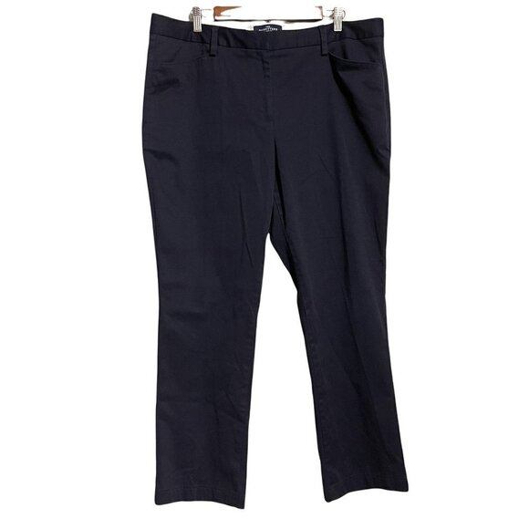 The Outfitters By Lands' End Women's Blue Straight Leg Pockets Dress Pants Sz 18 - Picture 1 of 8